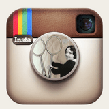 montage : l'avatar de Glue Note dans le viseur de l'appareil icone instagram
